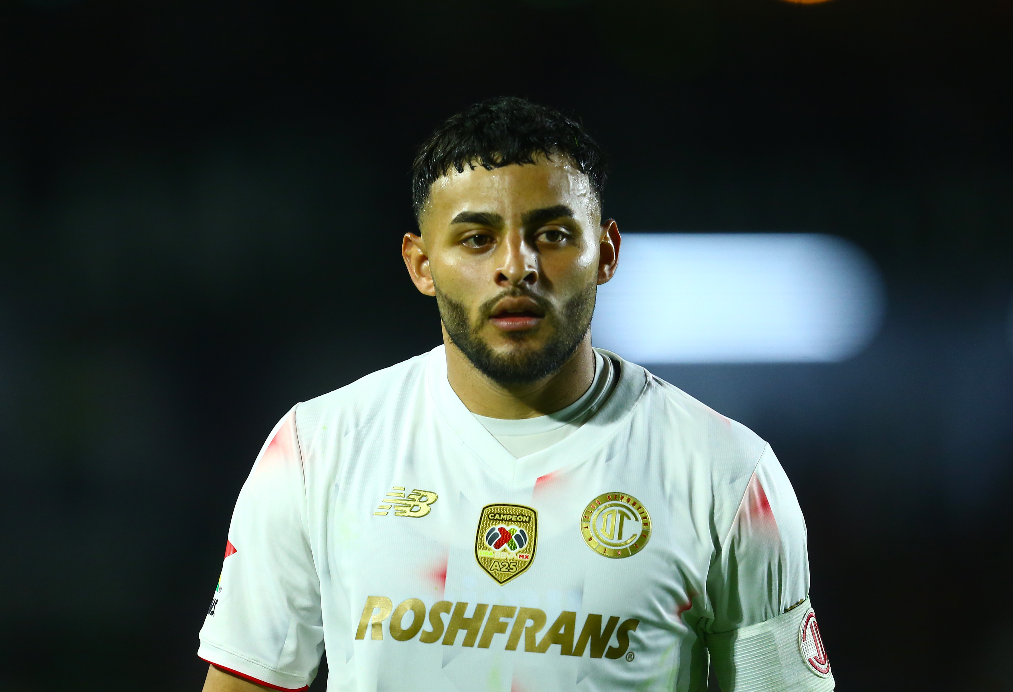Alexis Vega, jugador del Toluca, en un partido de la Liga MX